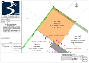 terrain a batir à la vente -   17250  SAINT PORCHAIRE, surface 695 m2 vente terrain a batir - UBI416588829