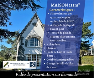 maison à la vente -   22520  BINIC ETABLES SUR MER, surface 181 m2 vente maison - UBI419060068