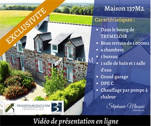 maison en pierres à la vente -   22590  PORDIC, surface 137 m2 vente maison en pierres - UBI426061159