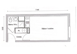 appartement à la vente -   31200  TOULOUSE, surface 30 m2 vente appartement - UBI441115220