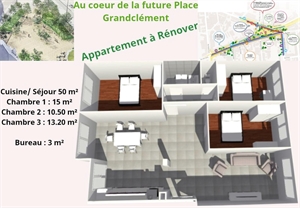 appartement à la vente -   69100  VILLEURBANNE, surface 100 m2 vente appartement - UBI445572071