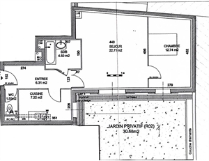 t2 à la location -   91310  MONTLHERY, surface 55 m2 location t2 - UBI431426630