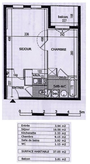 t2 à la location -   95000  PONTOISE, surface 37 m2 location t2 - UBI443811869