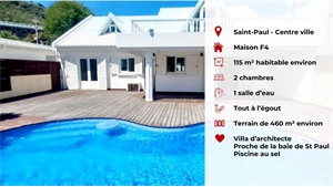 villa à la vente -   97460  SAINT PAUL, surface 115 m2 vente villa - UBI410391557