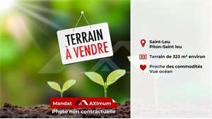 terrain à la vente -   97436  SAINT LEU, surface 323 m2 vente terrain - UBI414557926