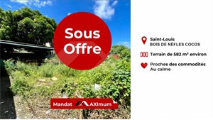 terrain à la vente -   97450  SAINT LOUIS, surface 582 m2 vente terrain - UBI415185198