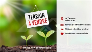 terrain à la vente -   97430  LE TAMPON, surface 1083 m2 vente terrain - UBI441961049