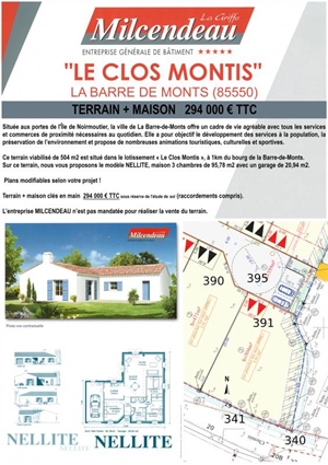 maison à la vente -   85550  LA BARRE DE MONTS, surface 95 m2 vente maison - UBI431316116