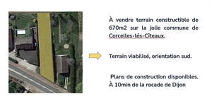 terrain a batir à la vente -   21000  DIJON, surface 670 m2 vente terrain a batir - UBI428539856