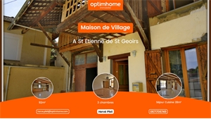 maison de village à la vente -   38590  SAINT ETIENNE DE SAINT GEOIRS, surface 92 m2 vente maison de village - UBI432544457