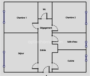 appartement à la vente -   95370  MONTIGNY LES CORMEILLES, surface 54 m2 vente appartement - UBI442459313