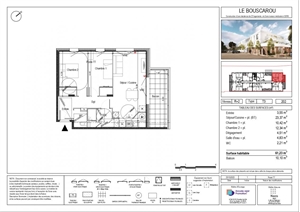 appartement neuf à la location -   34420  CERS, surface 61 m2 location appartement neuf - UBI447835661