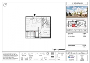 appartement neuf à la location -   34420  CERS, surface 46 m2 location appartement neuf - UBI447971858