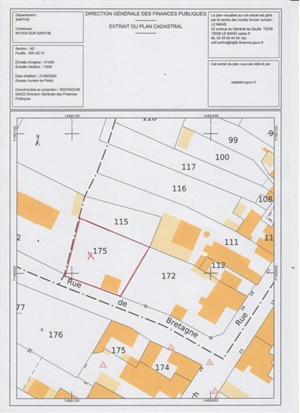 terrain a batir à la vente -   72430  NOYEN SUR SARTHE, surface 505 m2 vente terrain a batir - UBI429119525