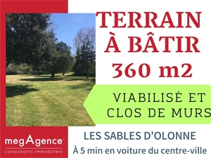 terrain a batir à la vente -   85340  LES SABLES D OLONNE, surface 360 m2 vente terrain a batir - UBI433427513