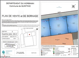 terrain a batir à la vente -   56310  QUISTINIC, surface 529 m2 vente terrain a batir - UBI442100000